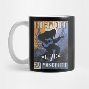 Bigfoot Live At Yosemite National Park Funny Band Shirt Parody Mug